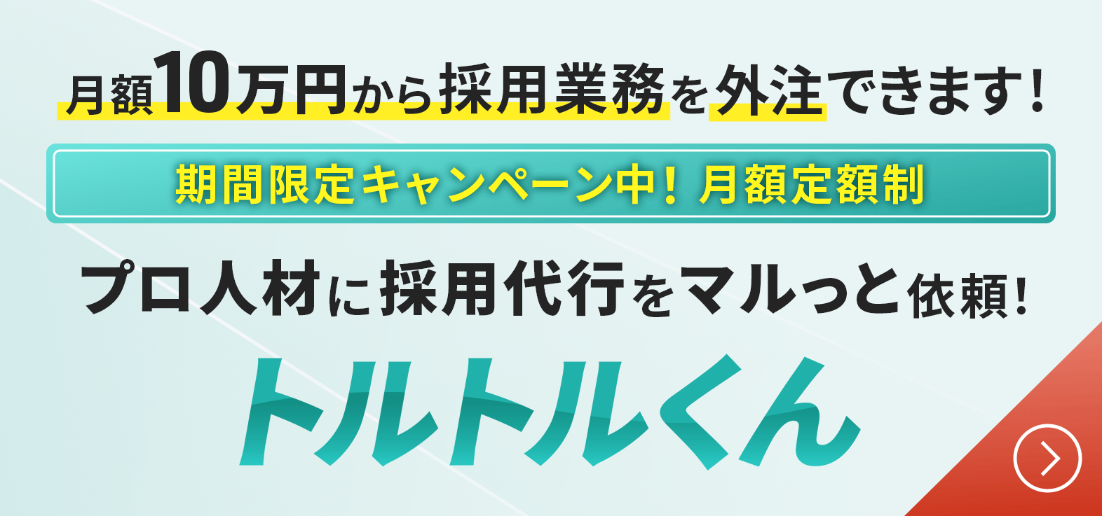 定額制採用代行・PROサービス「トルトルくん